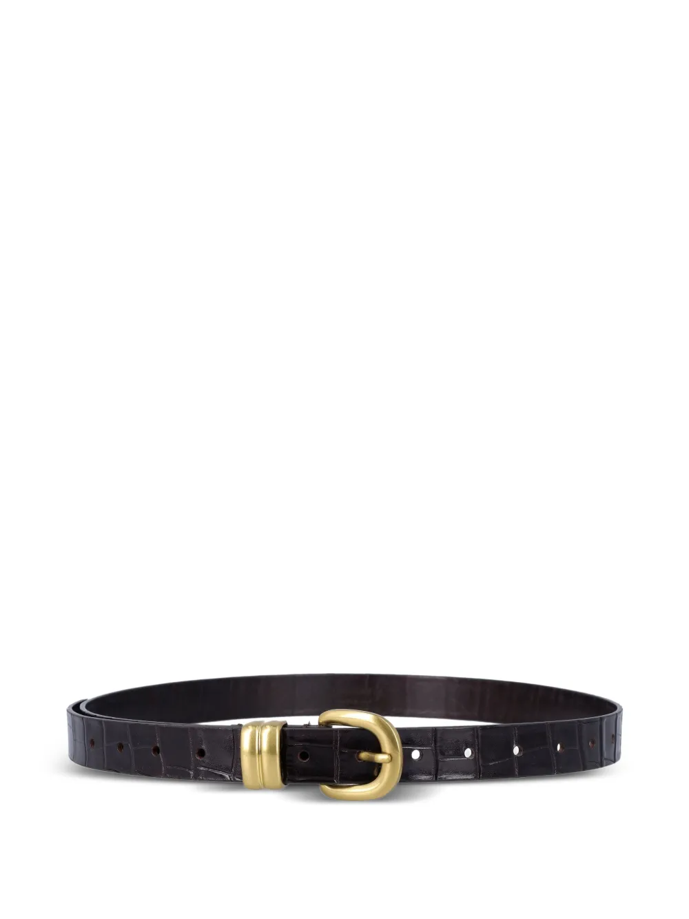 By Malene Birger embossed buckle belt - Marrone