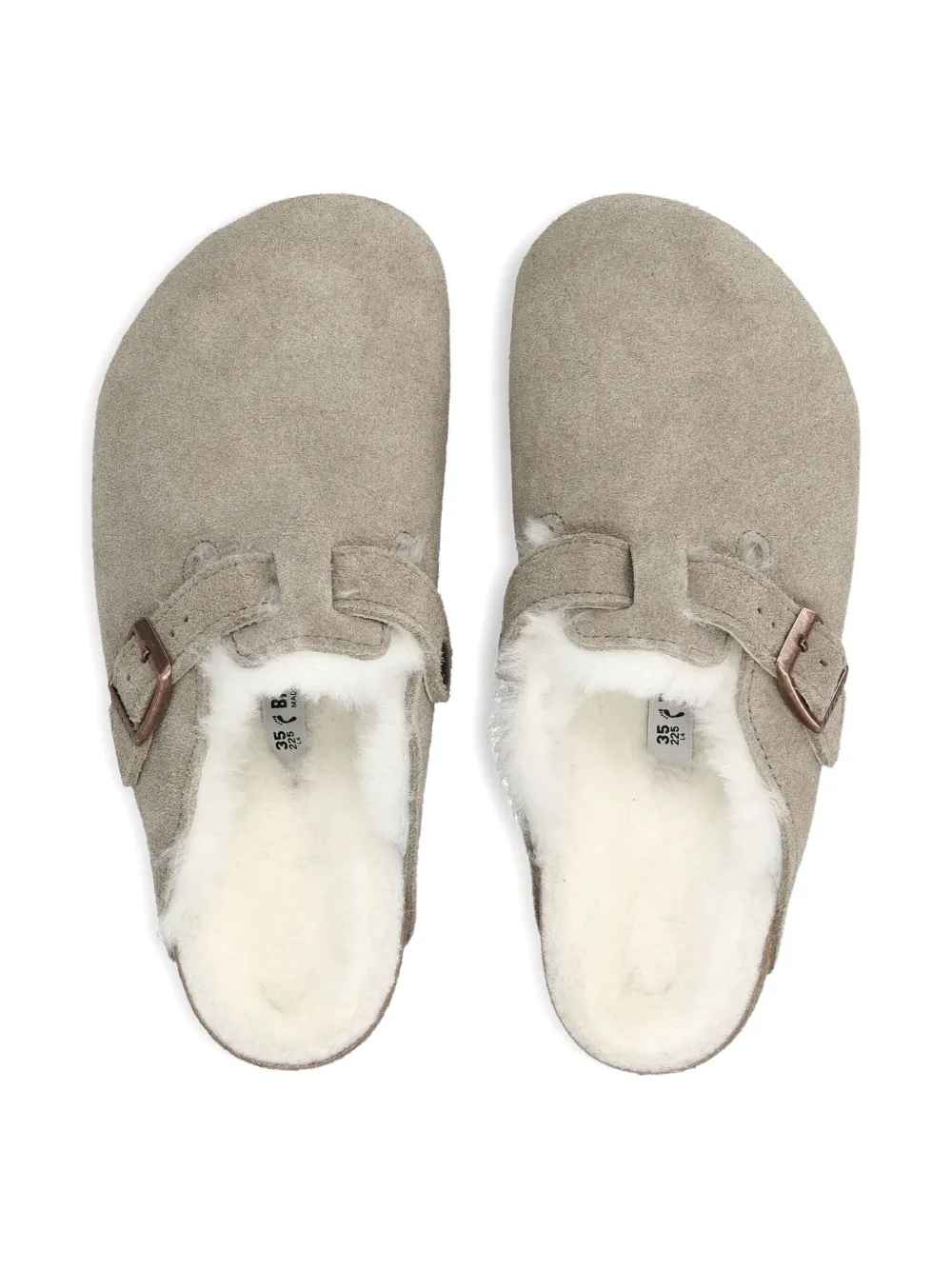 Birkenstock Kids Boston lammy klompen Beige
