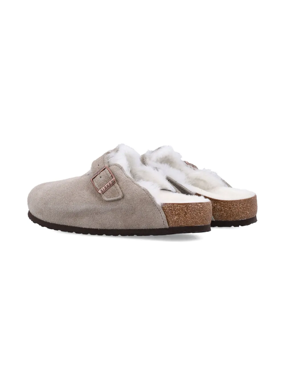Birkenstock Kids Boston lammy klompen Beige