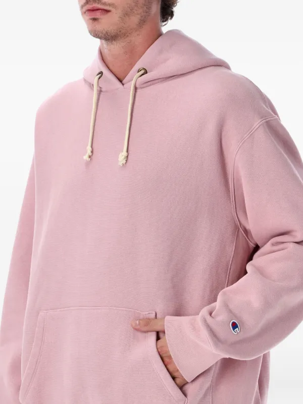 Champion logo-patch Hoodie Pink FARFETCH PH