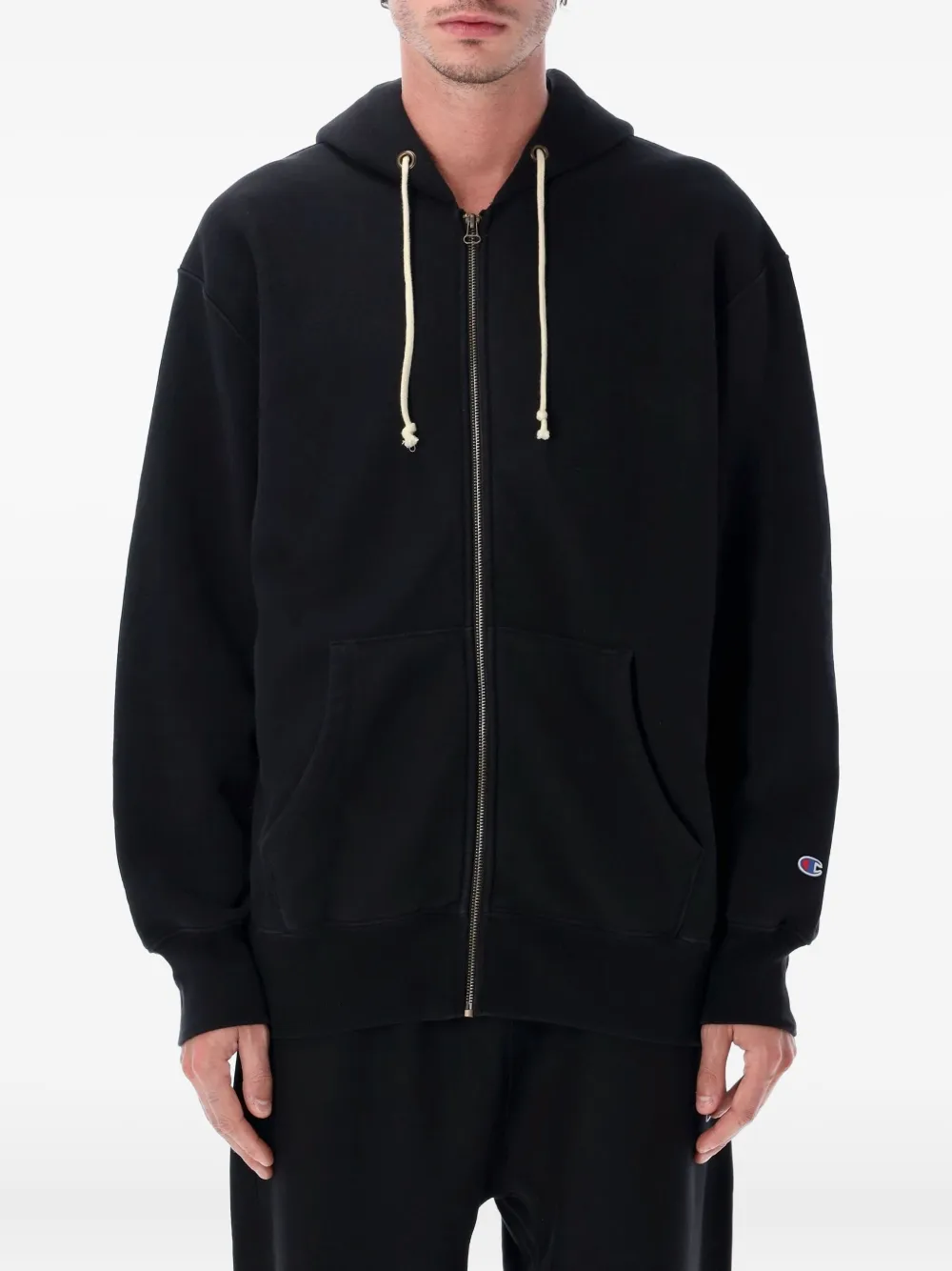 Champion zip-up hoodie | Black | Image 1