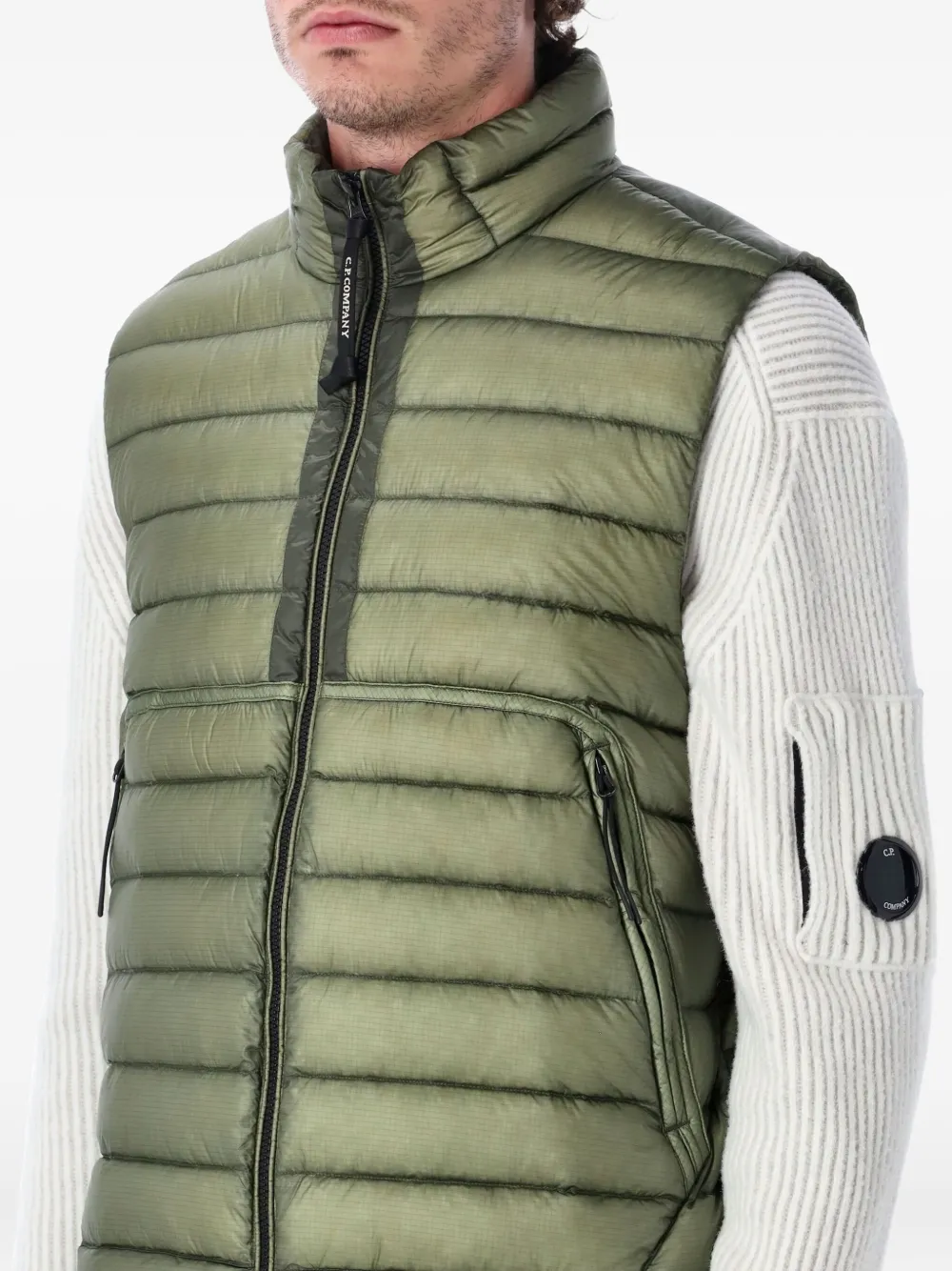 C.P. Company D.D. Shell bodywarmer met rits Groen