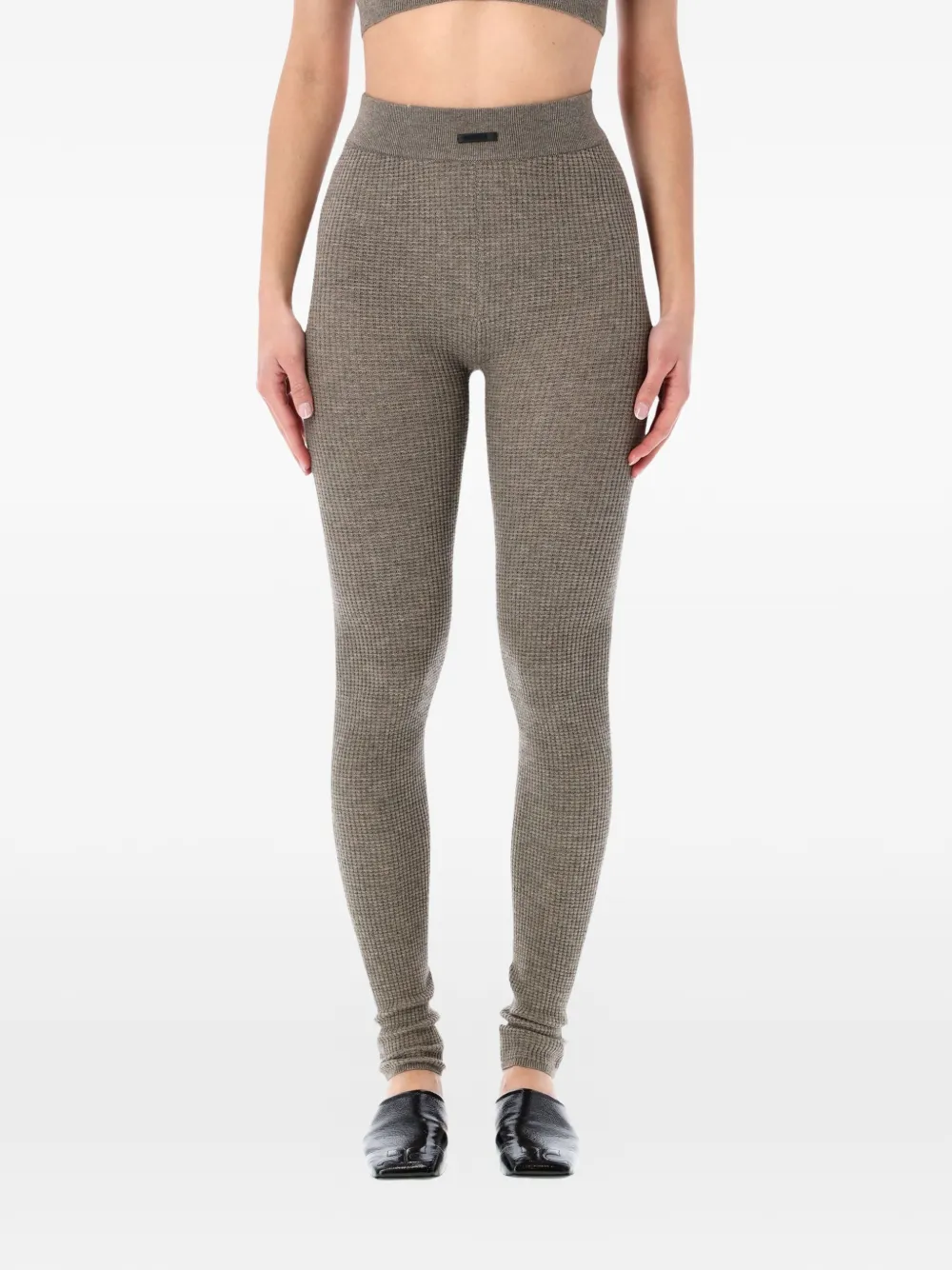 FEAR OF GOD ESSENTIALS ribbed leggings - Toni neutri