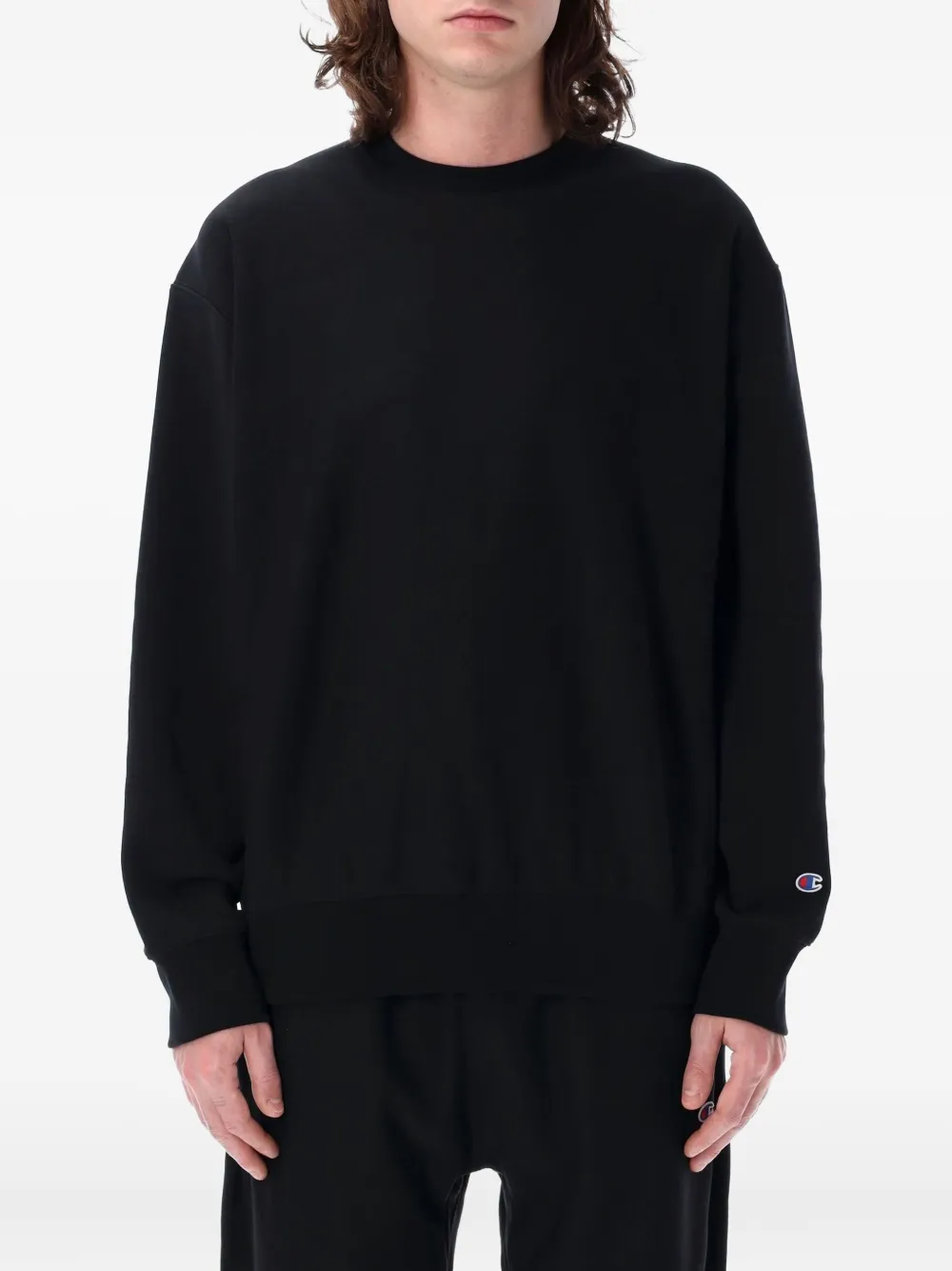 Champion logo-patch sweatshirt | Black | Image 1