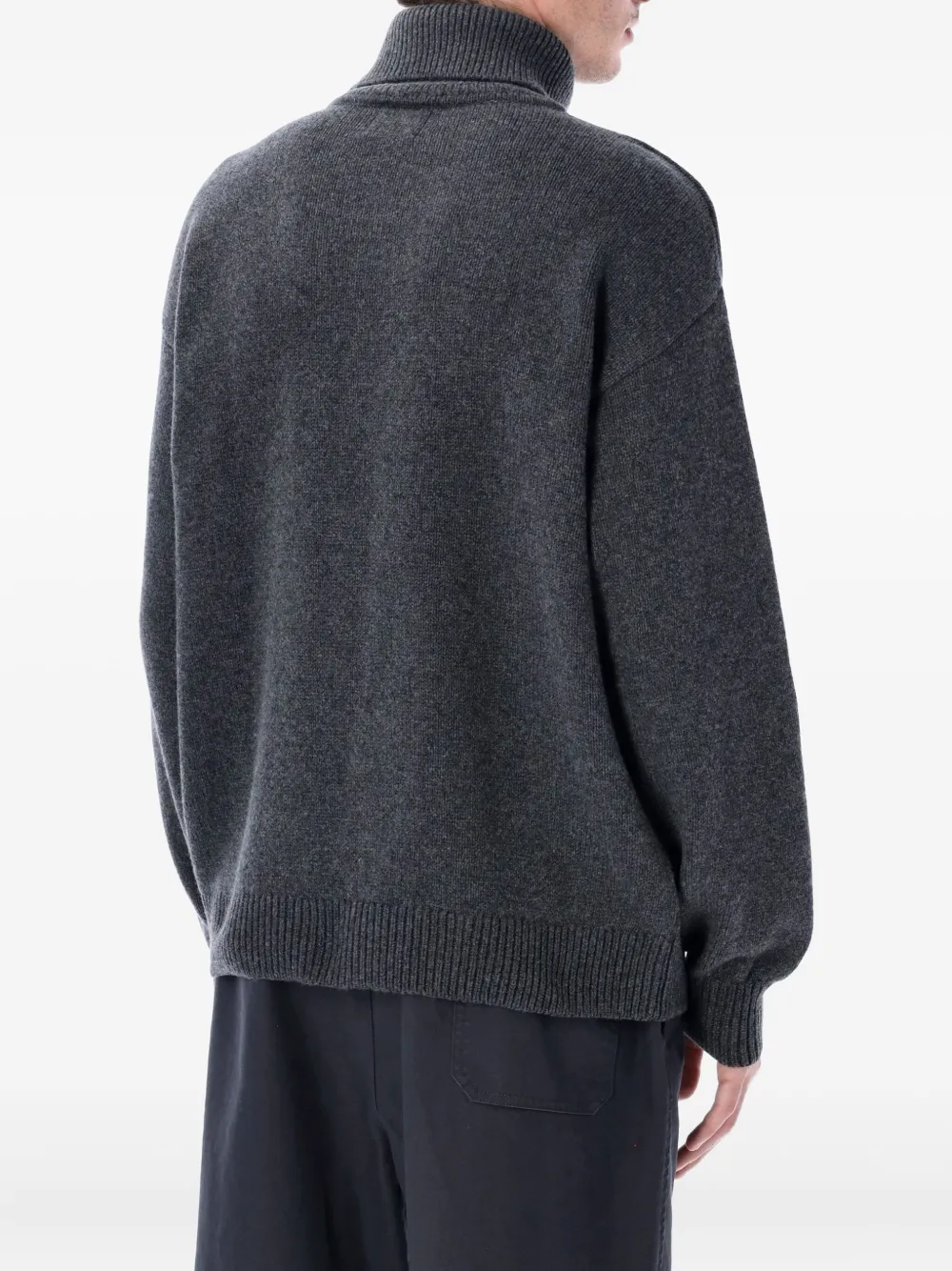 Colorful standard roll-neck knitted sweater - Grijs