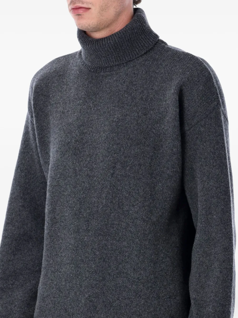 Colorful Standard Recycled Merino Wool Turtleneck In Gray