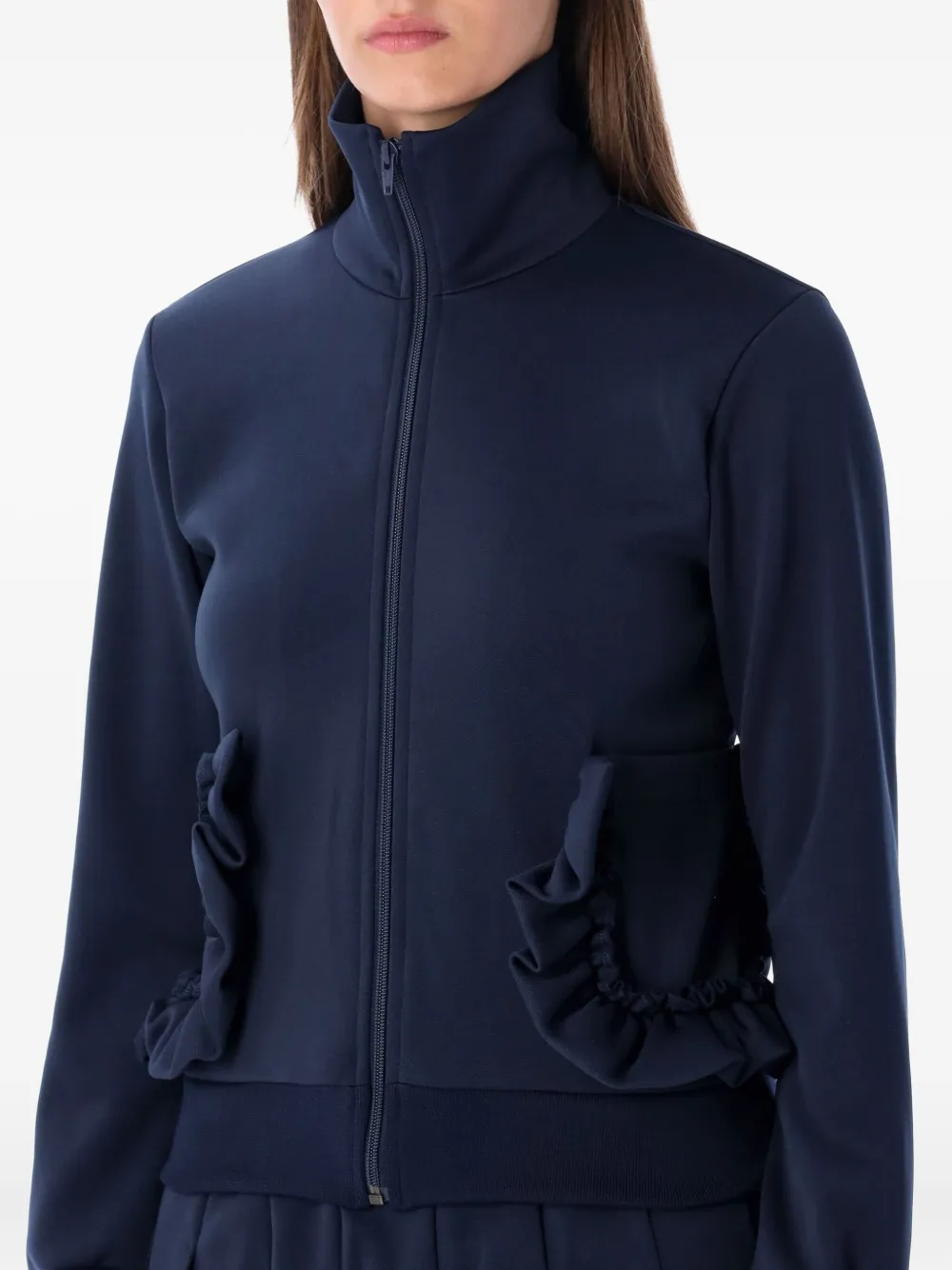 Comme Des Garçons Girl Trui met ruches en rits Blauw
