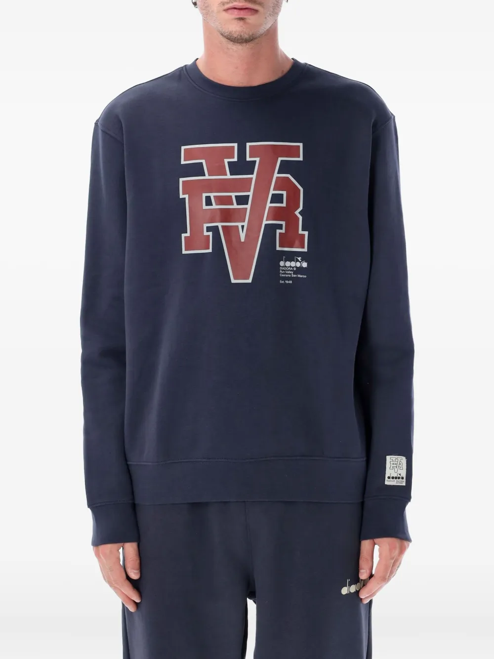 Diadora Valley graphic-print sweatshirt | Blue | Image 1
