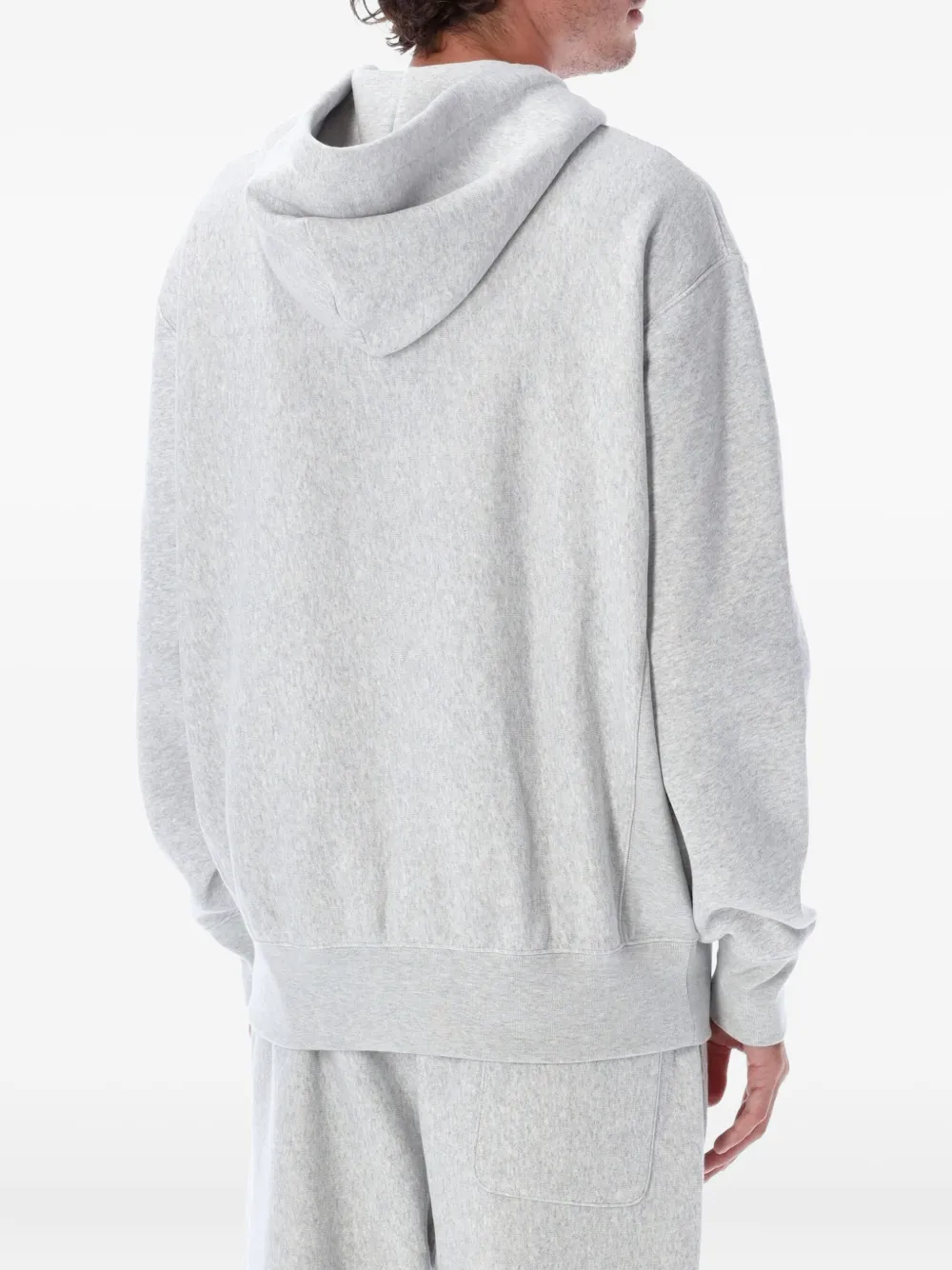 Champion Reverse Weave Patch Hoodie Full Zip In Gray