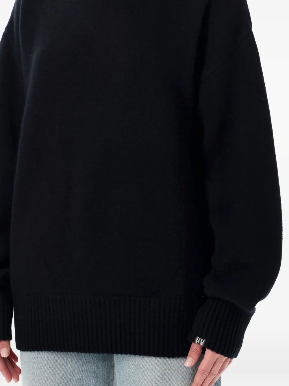 Extreme Cashmere Roll-neck Dropped-shoulders Sweater In Black