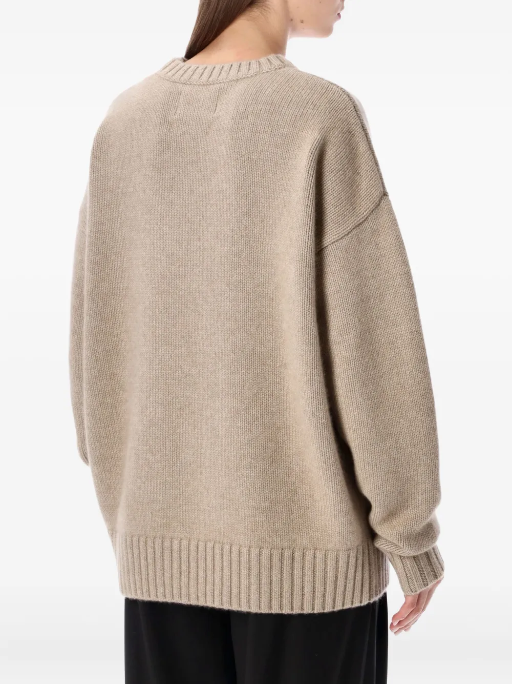 Extreme Cashmere Long-sleeve Crew-neck Sweater In Neutral