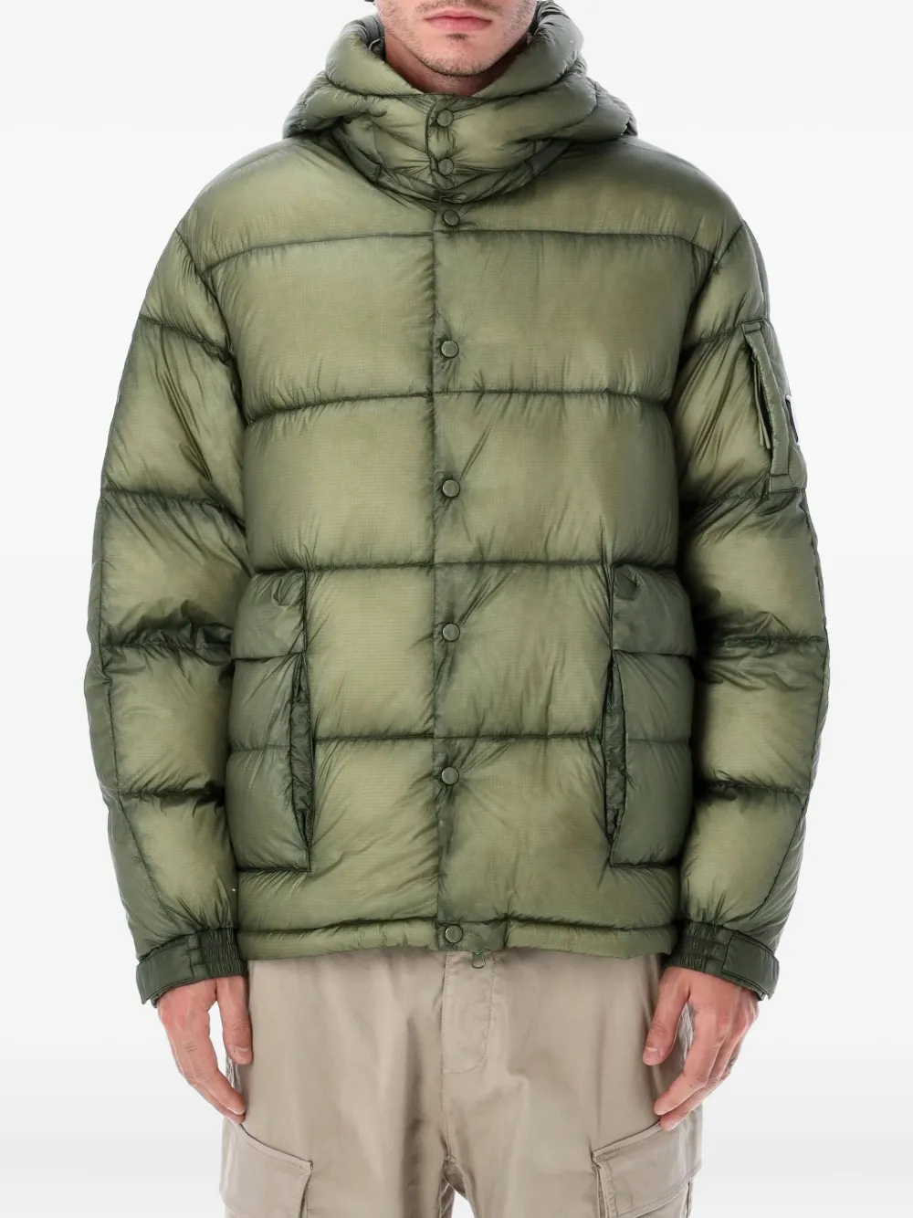 C.p. Company Dd Shell Puffer Jacket In Green