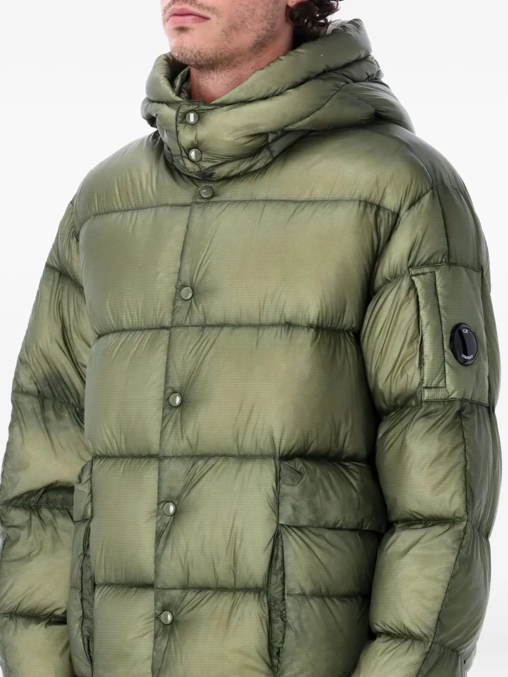 C.p. Company Dd Shell Puffer Jacket In Green
