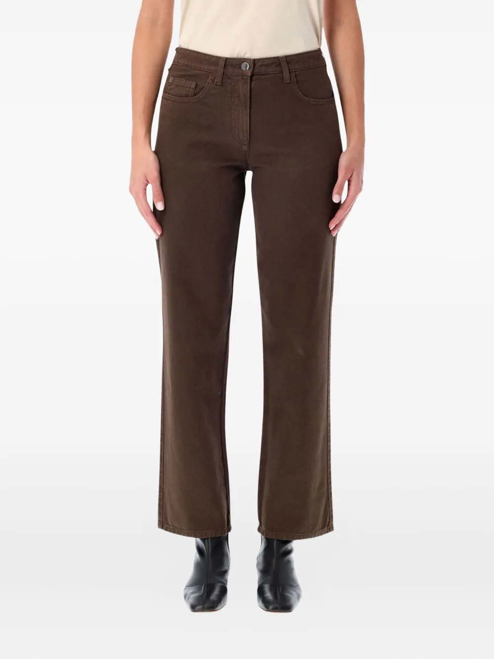 Emporio Armani five-pocket denim jeans | Brown | Image 1
