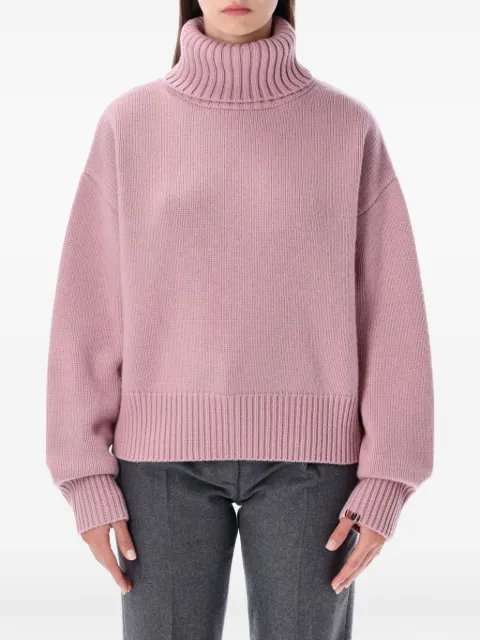 extreme cashmere ribbed roll-neck sweater