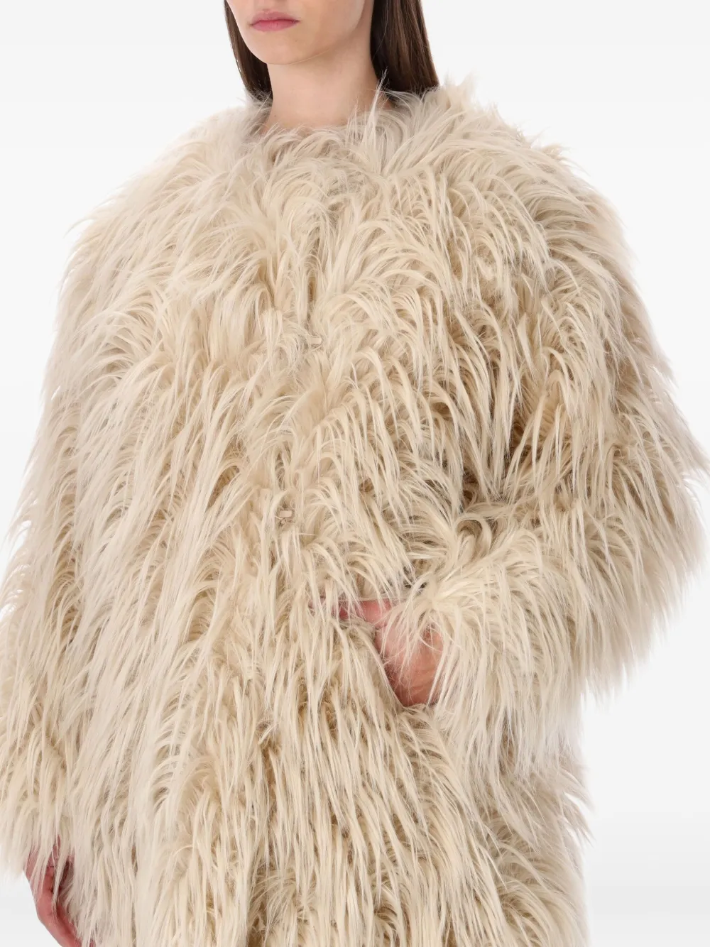 Goldbergh Jas van imitatiebont Beige