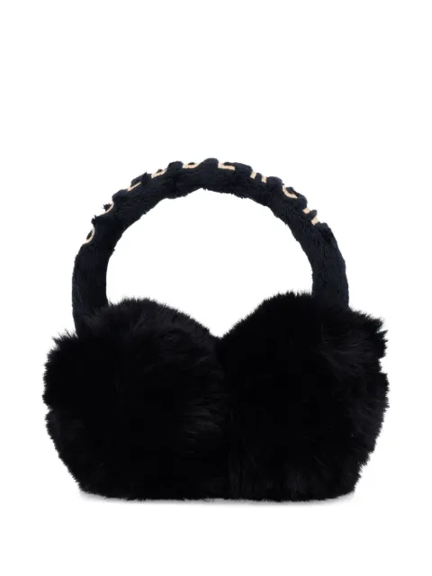 Goldbergh lettering faux fur earmuffs