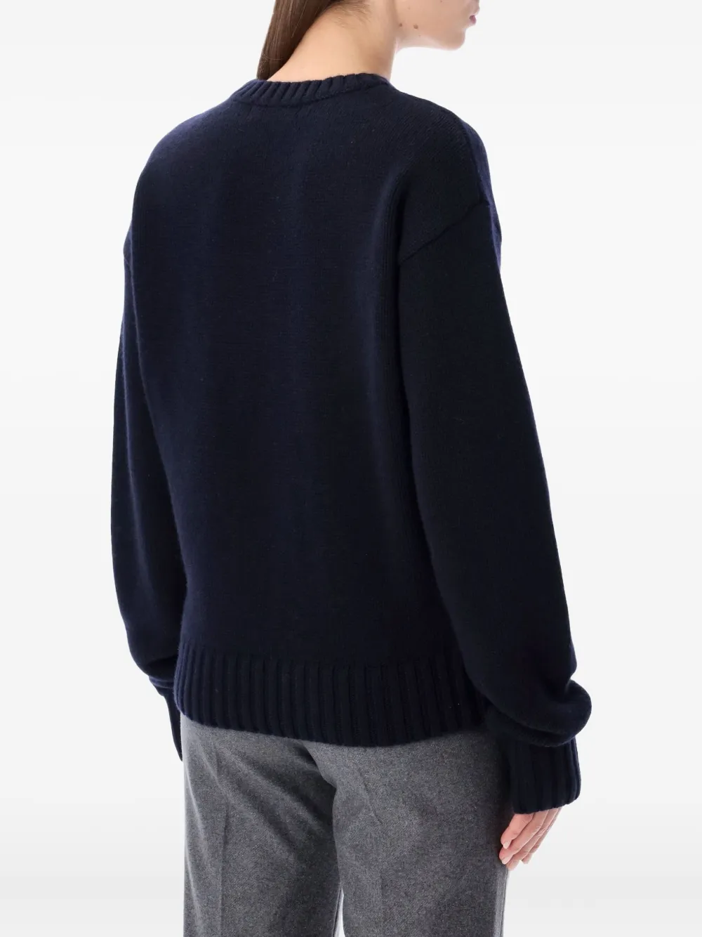 extreme cashmere Geribbelde trui met lange mouwen Blauw