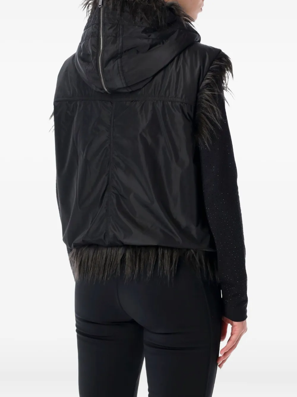 Goldbergh Bodywarmer van imitatiebont Zwart