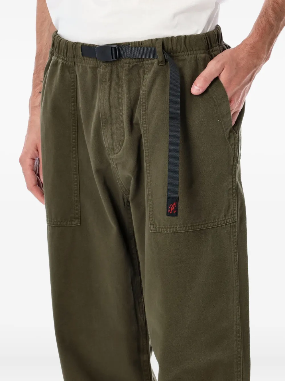 Gramicci Broek met ceintuur Groen