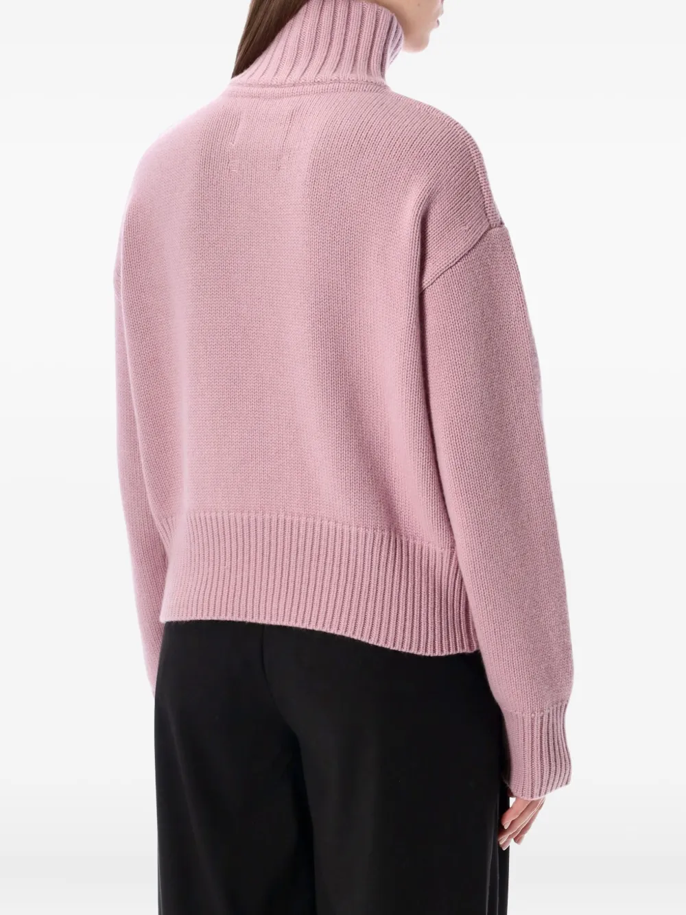 Extreme Cashmere Zip-up Long-sleeve Sweater In Pink
