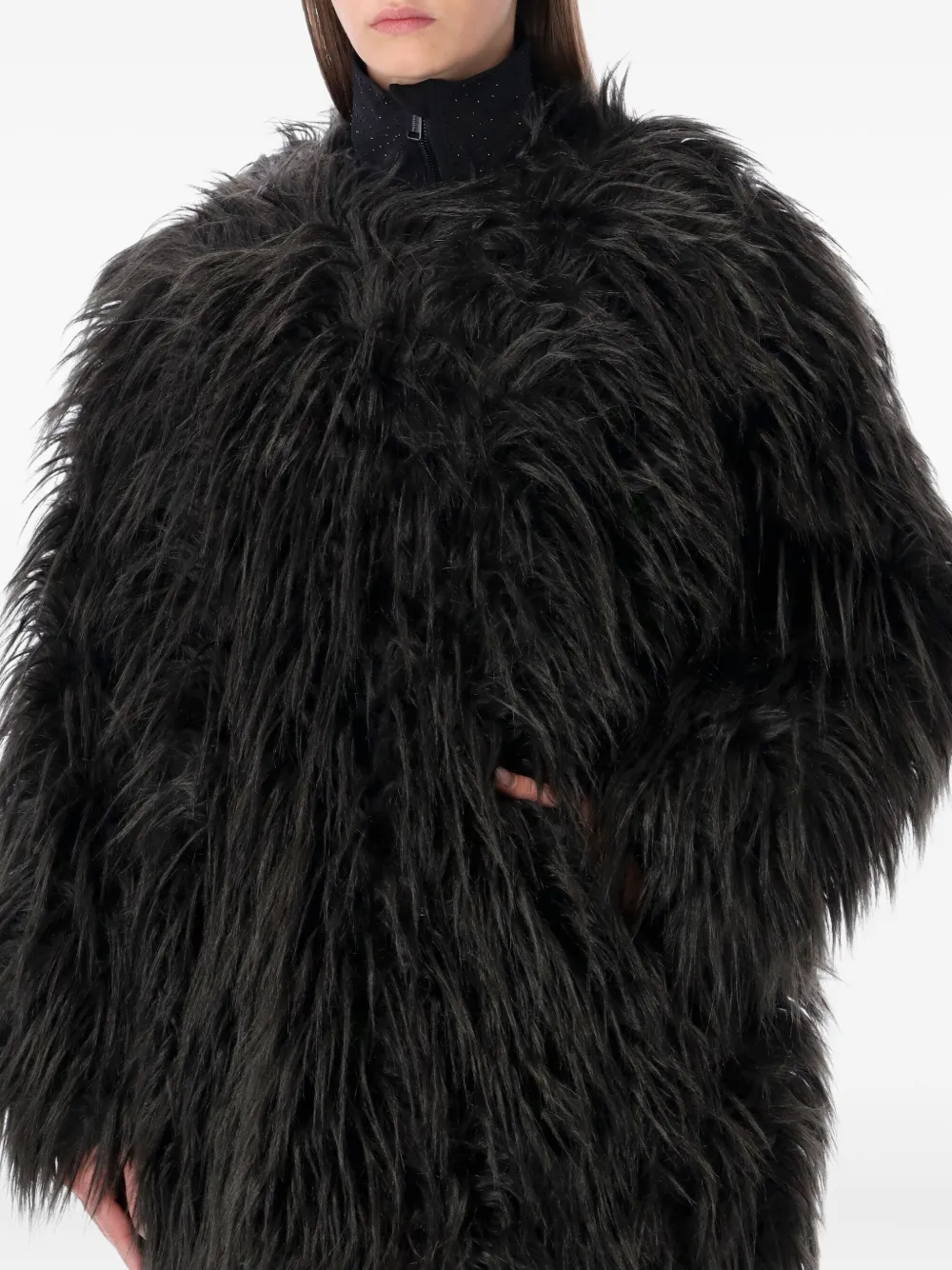 Goldbergh Jas van imitatiebont Zwart