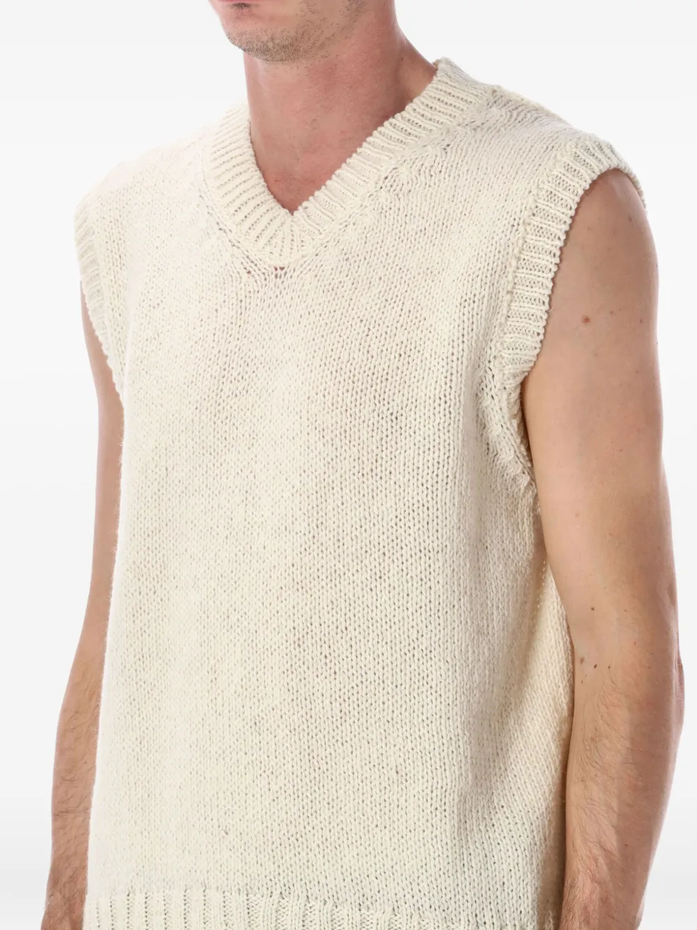  Howlin' V-neck Sleeveless Sweater - Neutrals 