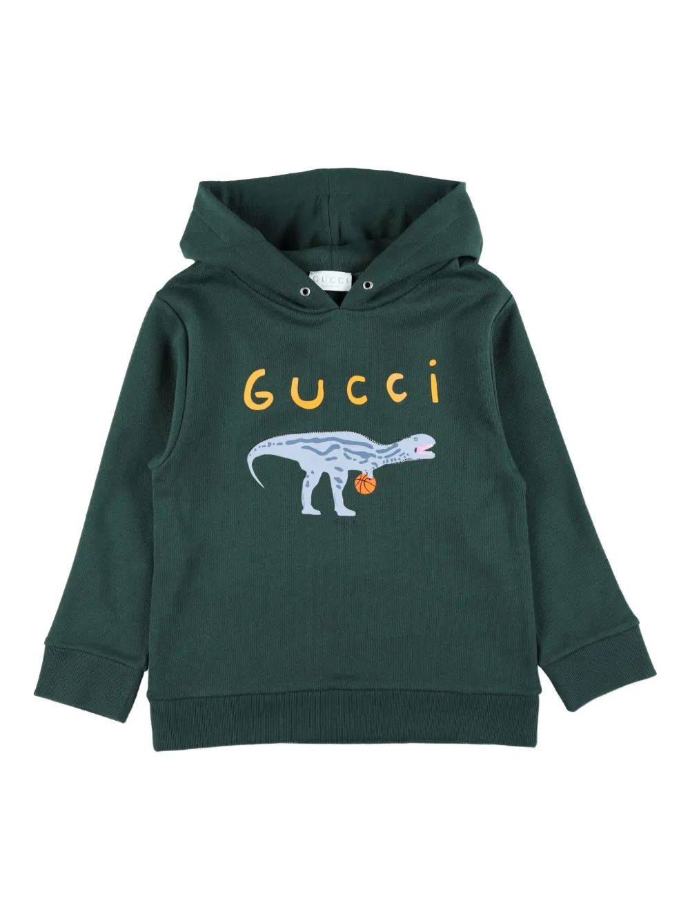 Gucci Kids Hoodie met dinosaurusprint en lange mouwen Groen