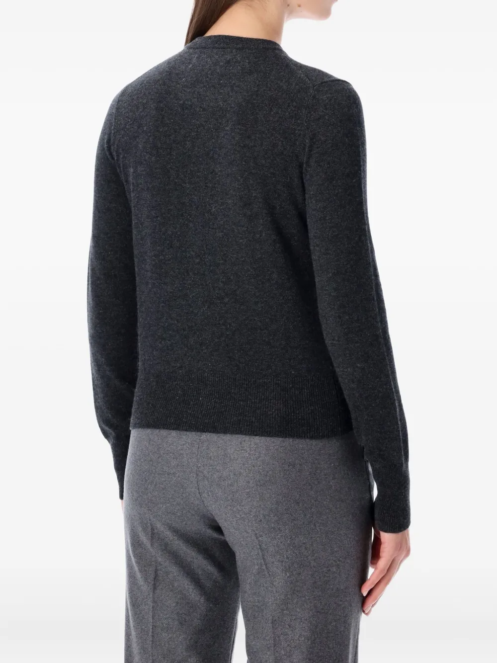 extreme cashmere Vest met ronde hals en knopen Grijs