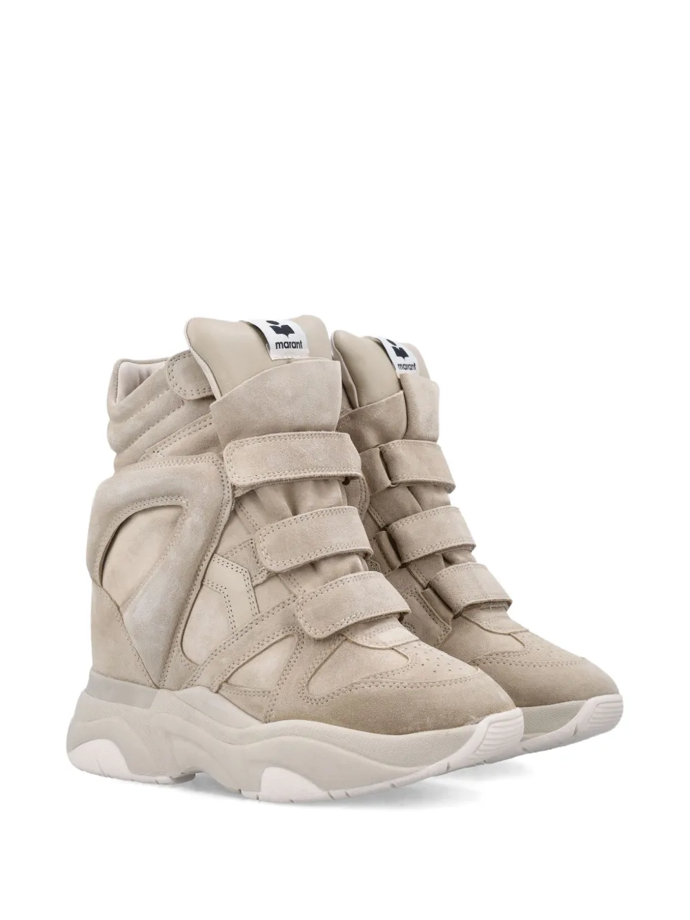 Isabel Marant Suede High-top Sneakers In Neutral