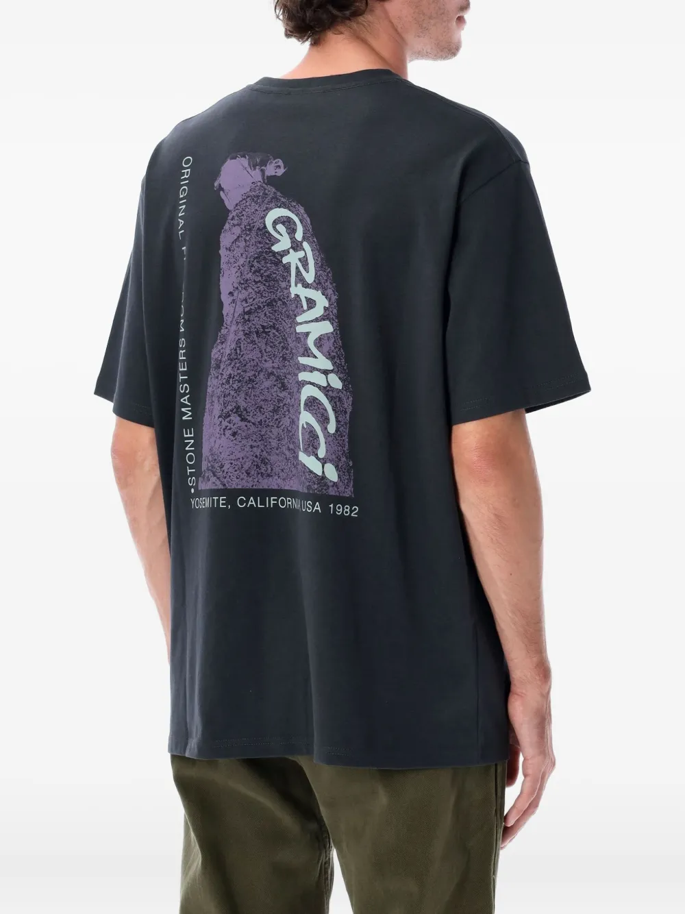 Gramicci Stonemasters graphic-print cotton T-shirt - Zwart