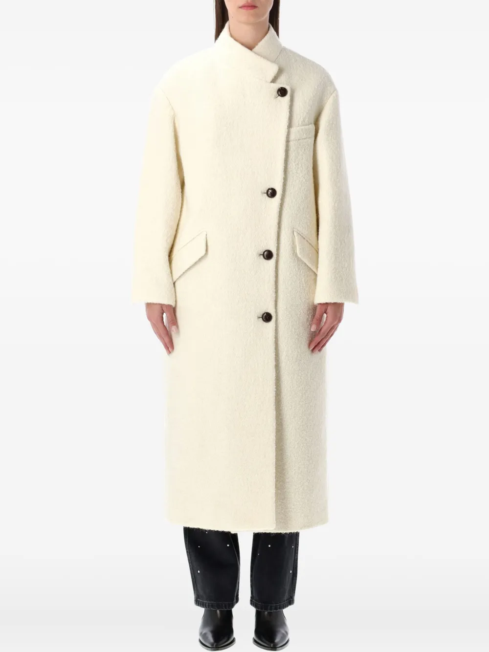 MARANT ÉTOILE buttoned long-sleeve coat | Neutrals | Image 1
