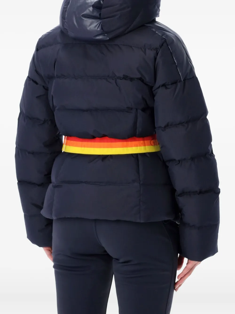 Goldbergh hooded belt-detail ski jacket - Blauw