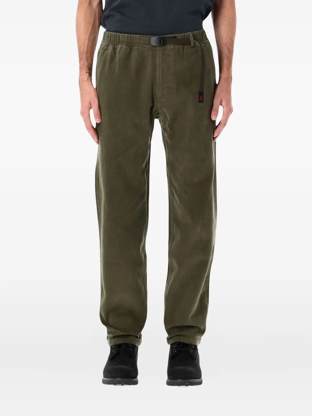 Gramicci Elasticated Belt Trousers In Green