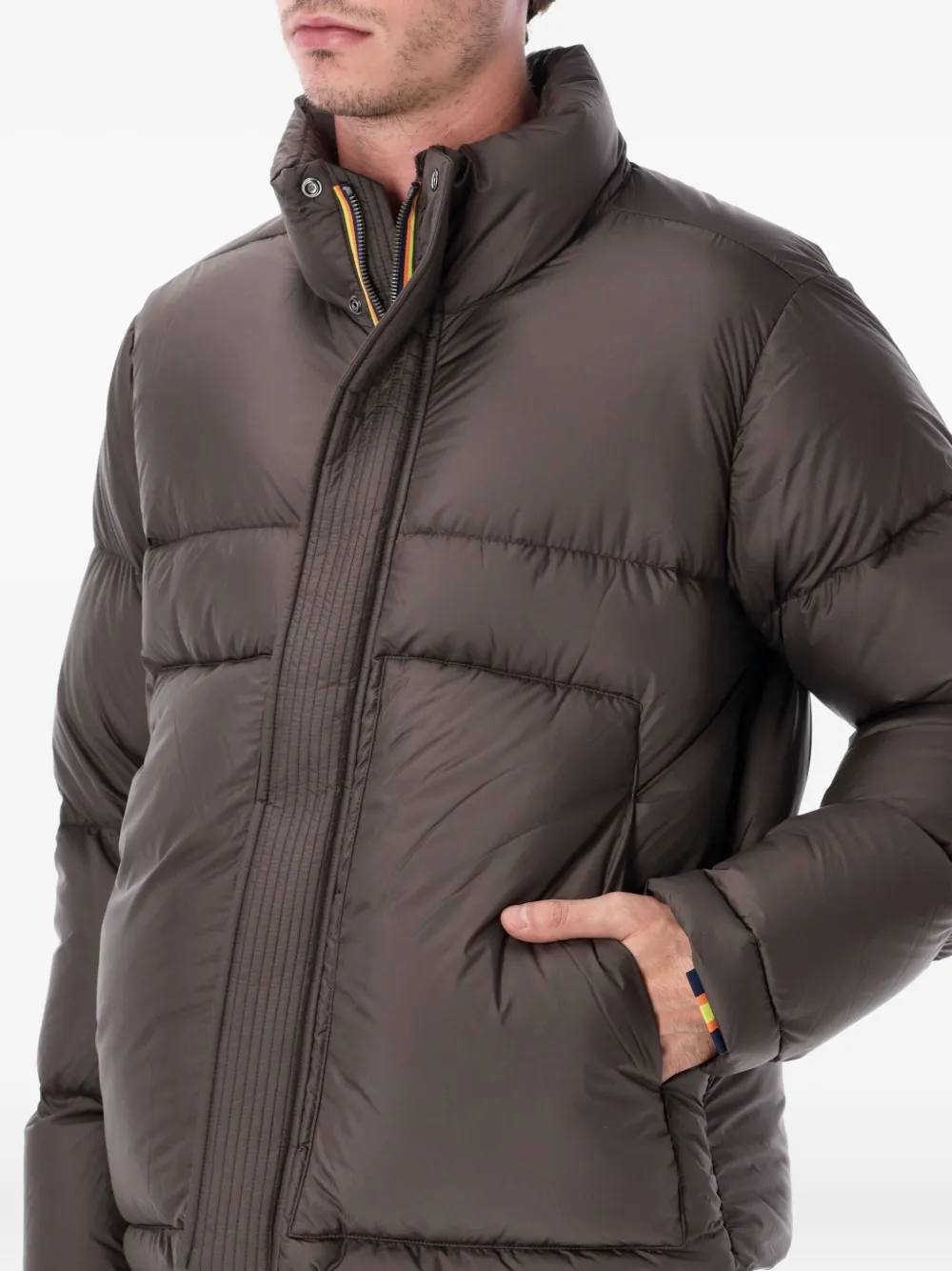 K-way Tuill Thermo Microfiber Down Jacket In Brown