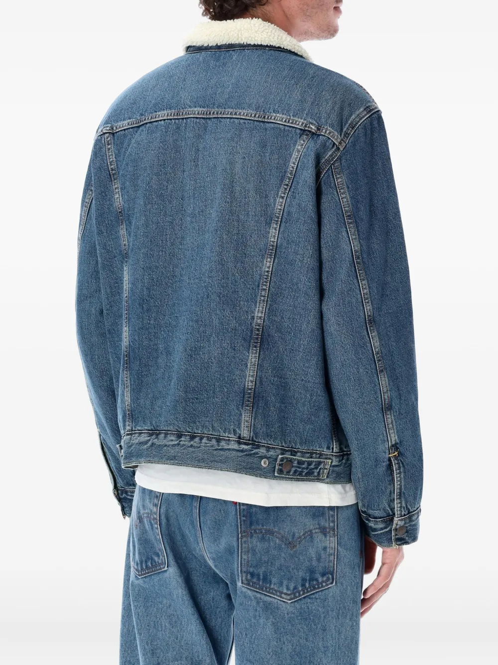 Levi's Type Iii Sherpa Trucker Jacket In Blue