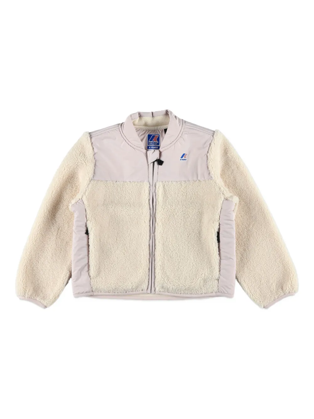 K Way Kids zip-up padded coat | Neutrals | Image 1