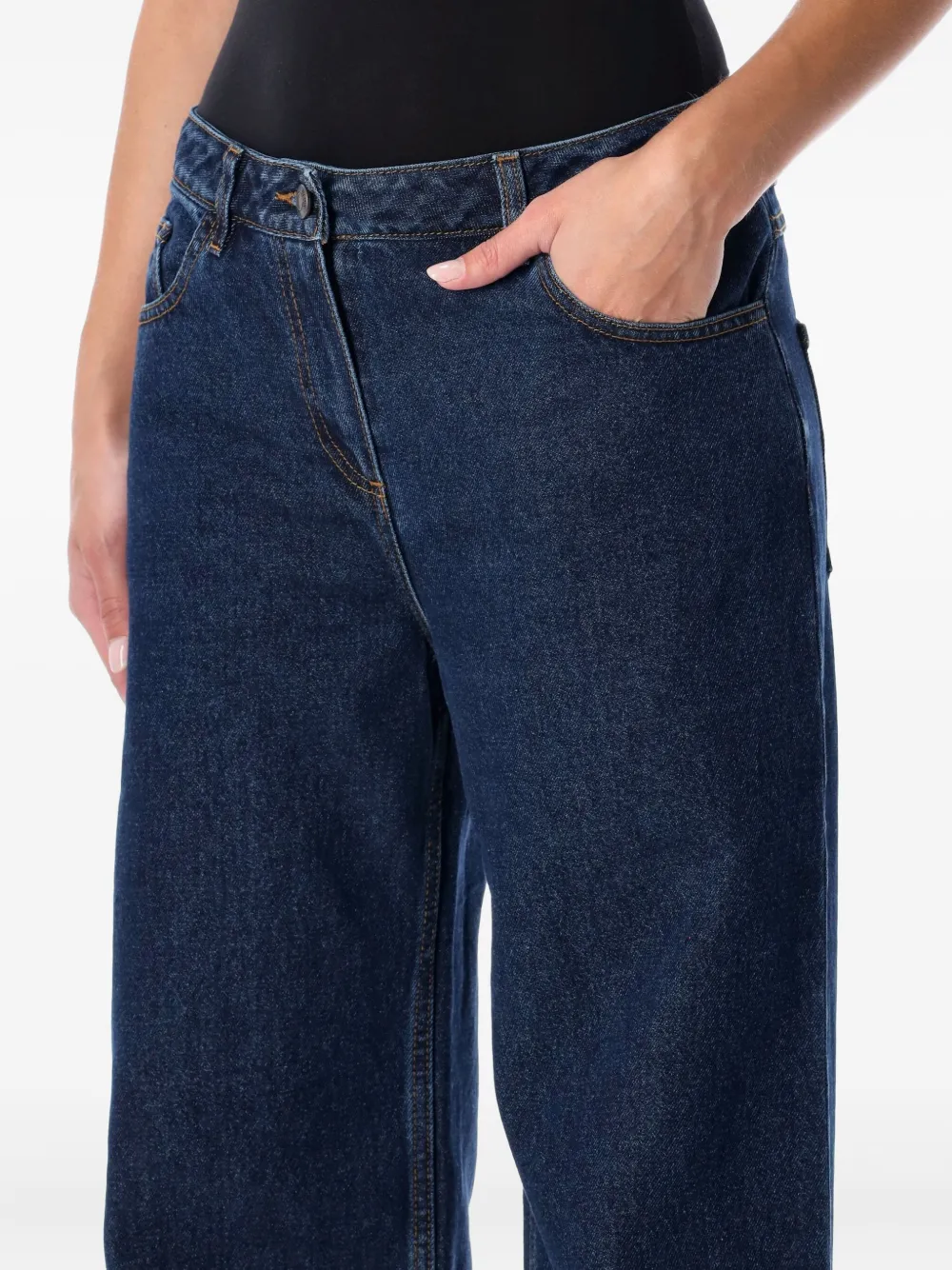 Magda Butrym Jeans met knoopsluiting Blauw