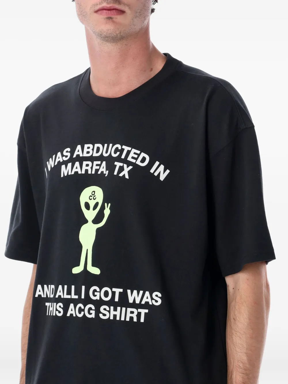 Nike T-shirt met grafische print Zwart