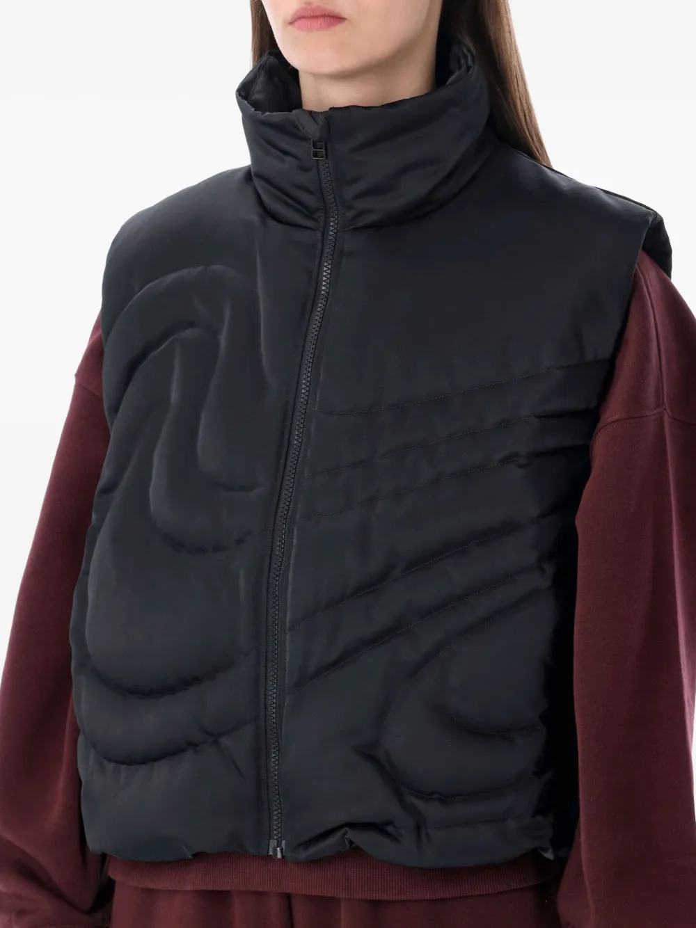 Nike Bodywarmer met reliëf Zwart
