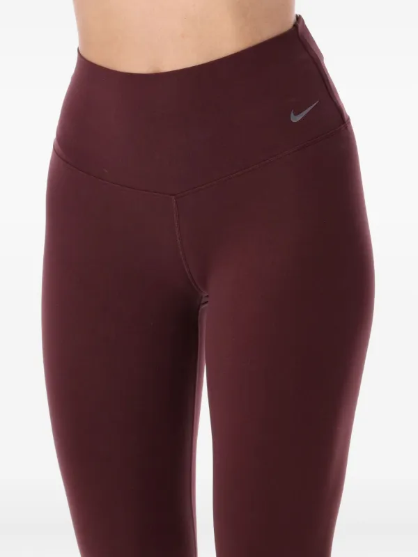 red nike swoosh leggings