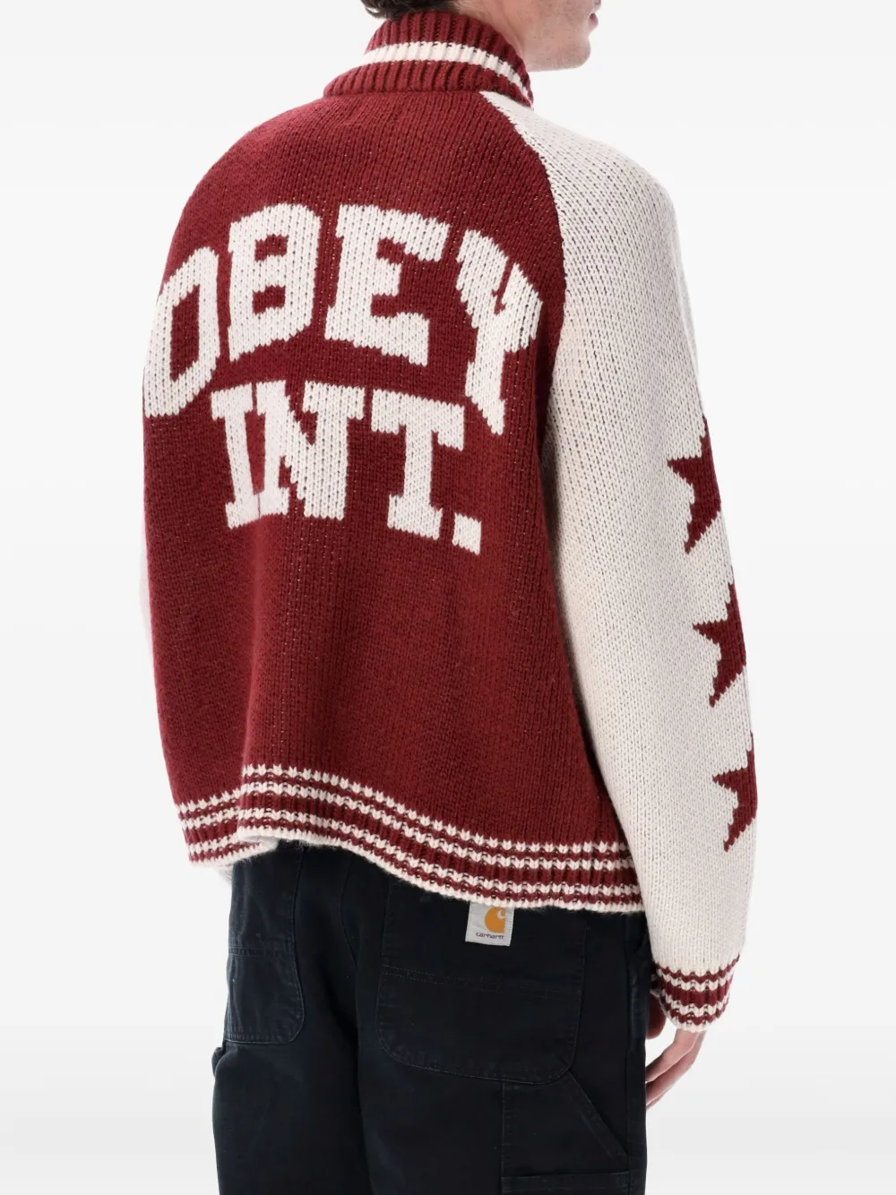 Obey zip-up knitted cardigan | Cardigans | Image 2