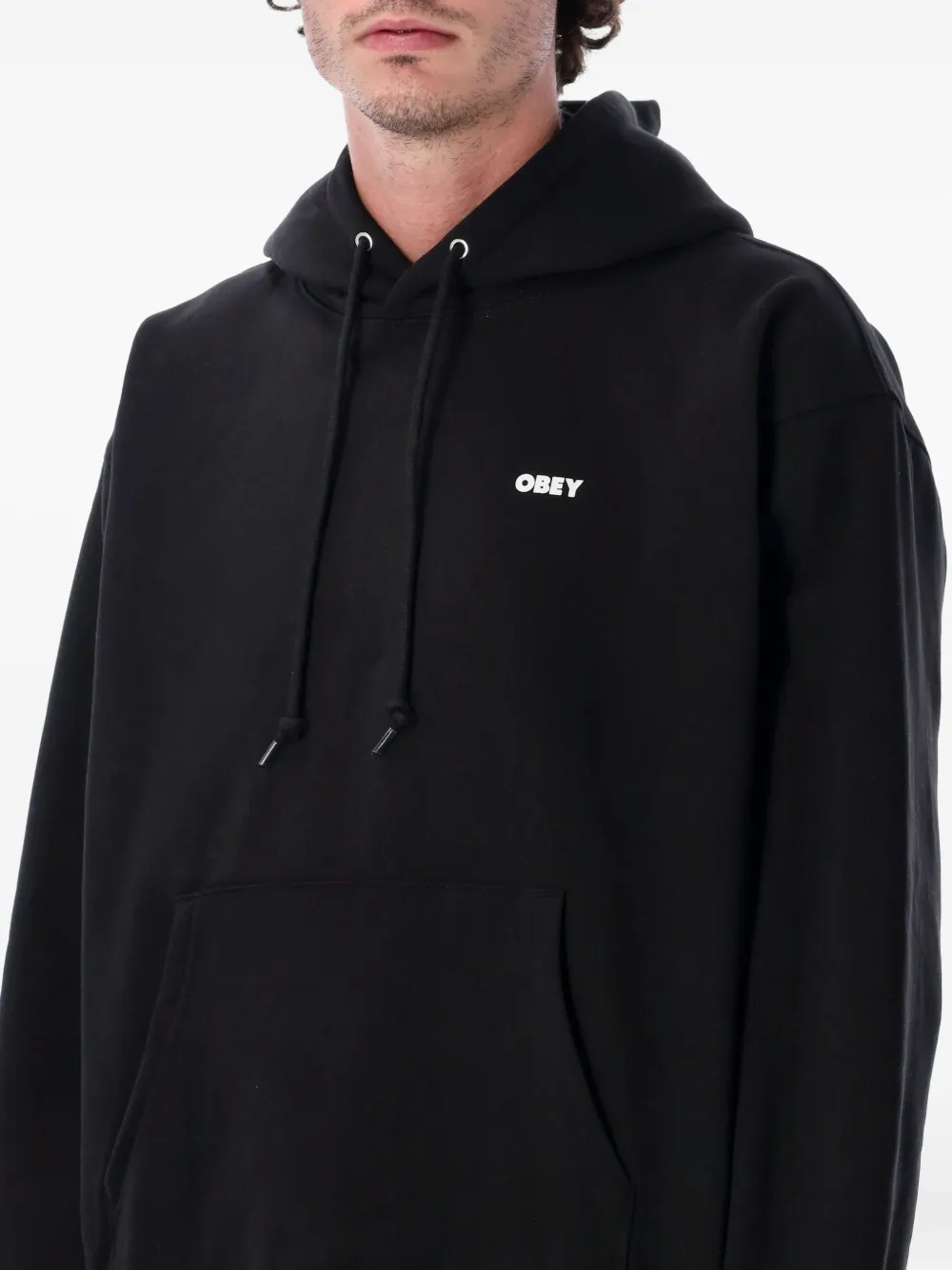 Obey Hoodie met print Zwart