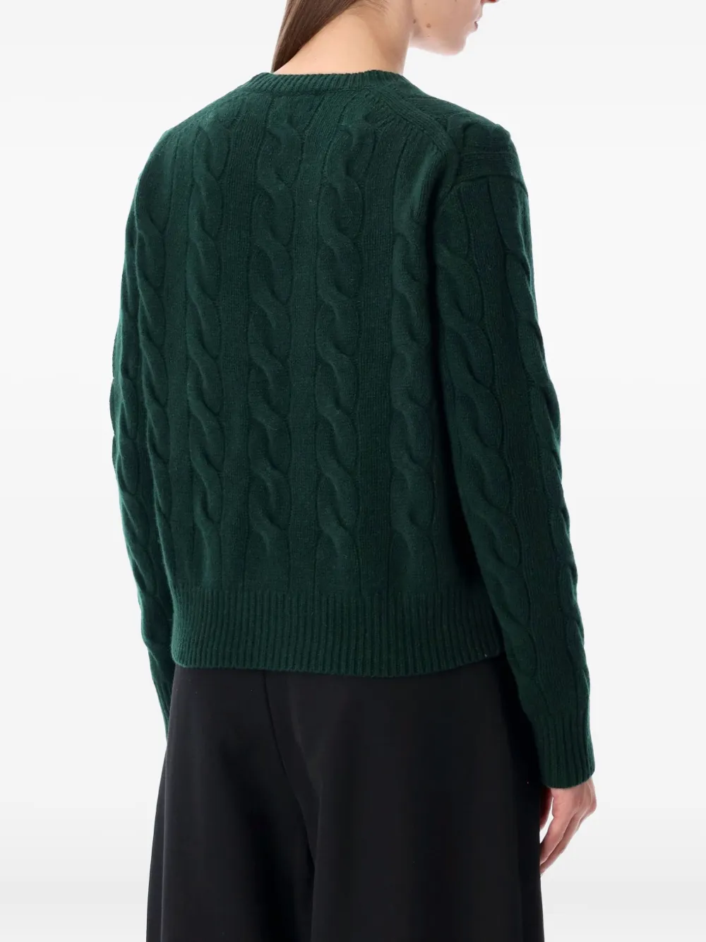Polo Ralph Lauren Cable-knit Wool And Cashmere-blend Jumper In Green