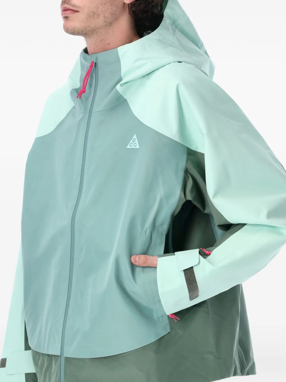 Nike Jack met colourblocking en capuchon Groen