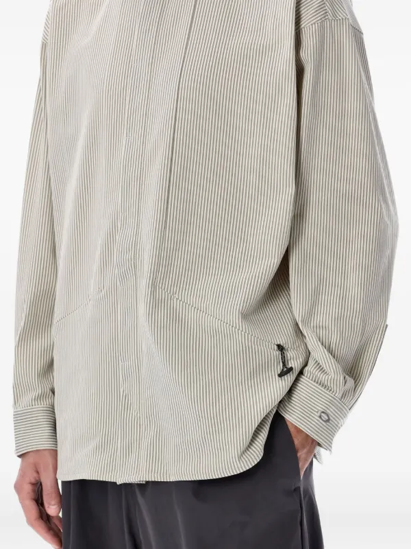 oakley dress shirts Mens Oakley Button Down Short Sleeve Shirt Striped Gray Size L