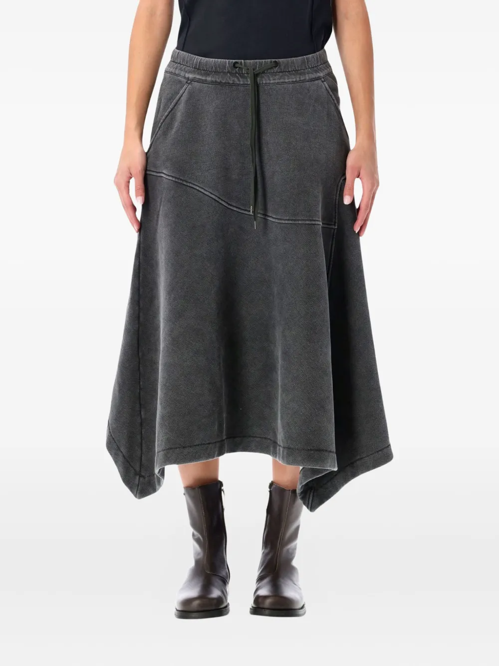 OUR LEGACY drawstring panelled skirt | Black | Image 1