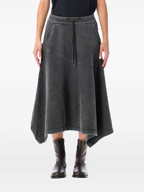 OUR LEGACY Drawstring Panelled Skirt in Black