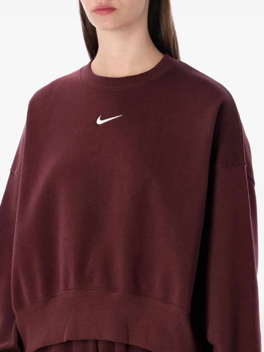 Nike Logo-embroidered Sweatshirt In Red