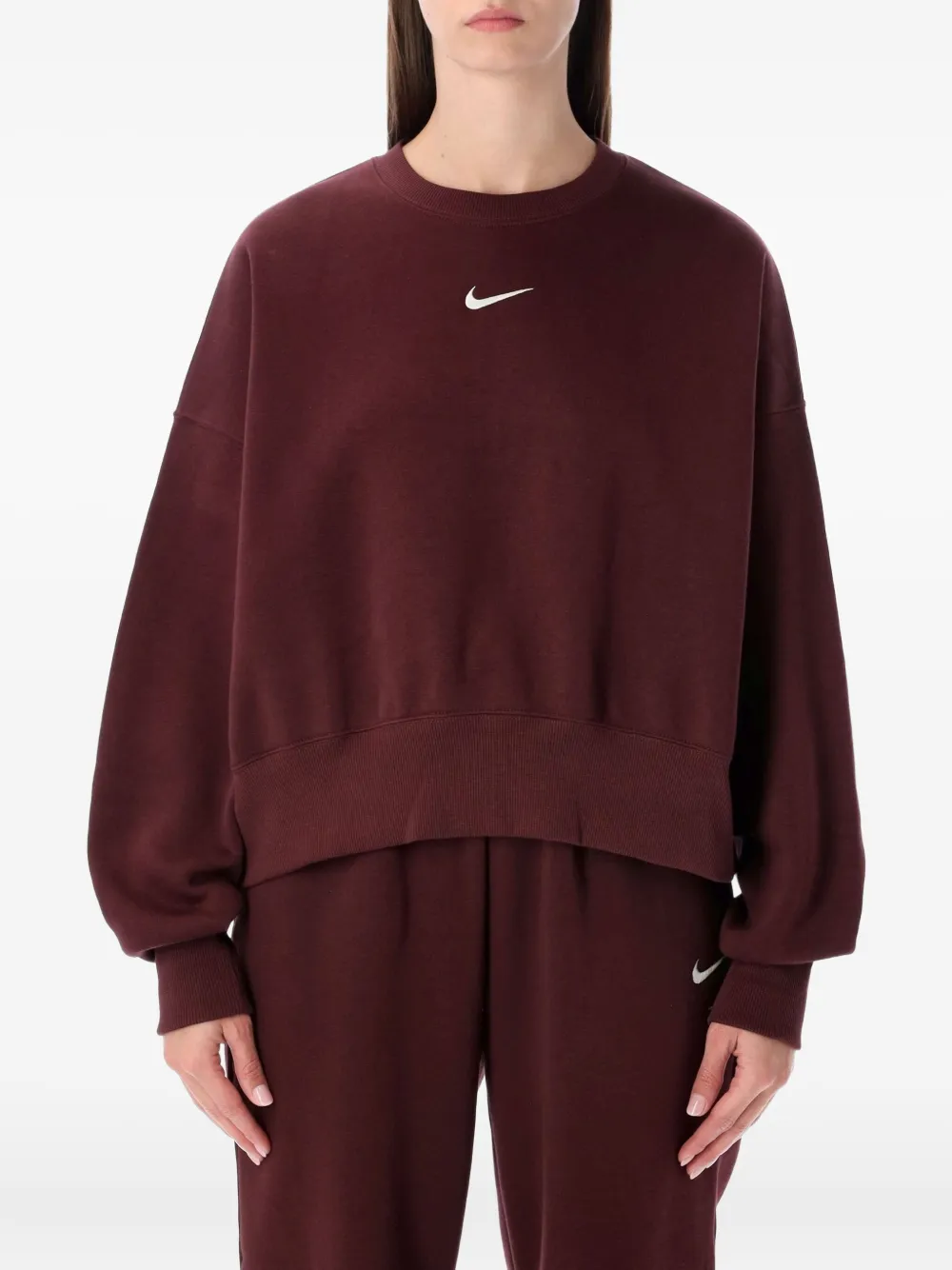 Nike Logo-embroidered Sweatshirt In Red